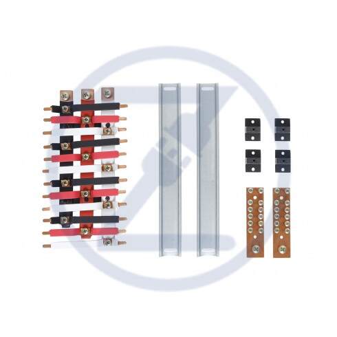 Kit Barramento 150A Trifásico Isolado P/24 Circuitos