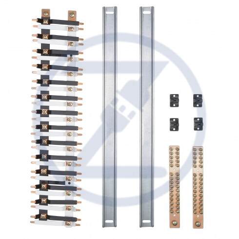 Kit Barramento 225A Bifásico Isolado P/56 Circuitos